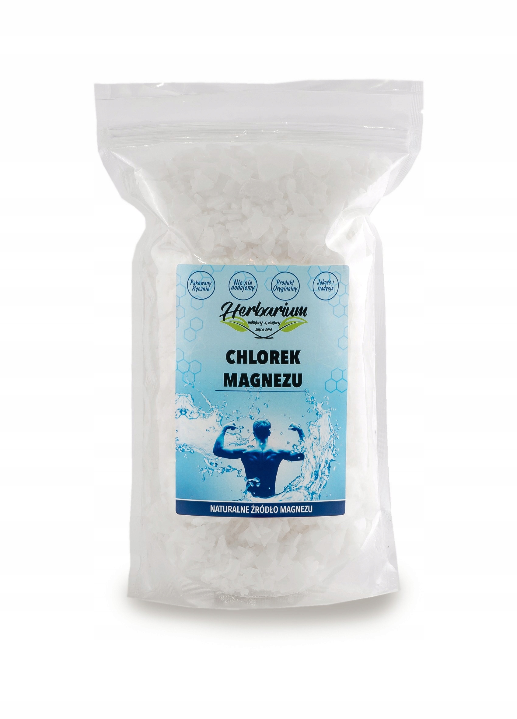 

Chlorek Magnezu Sześciowodny Płatki 1kg Sól magnez