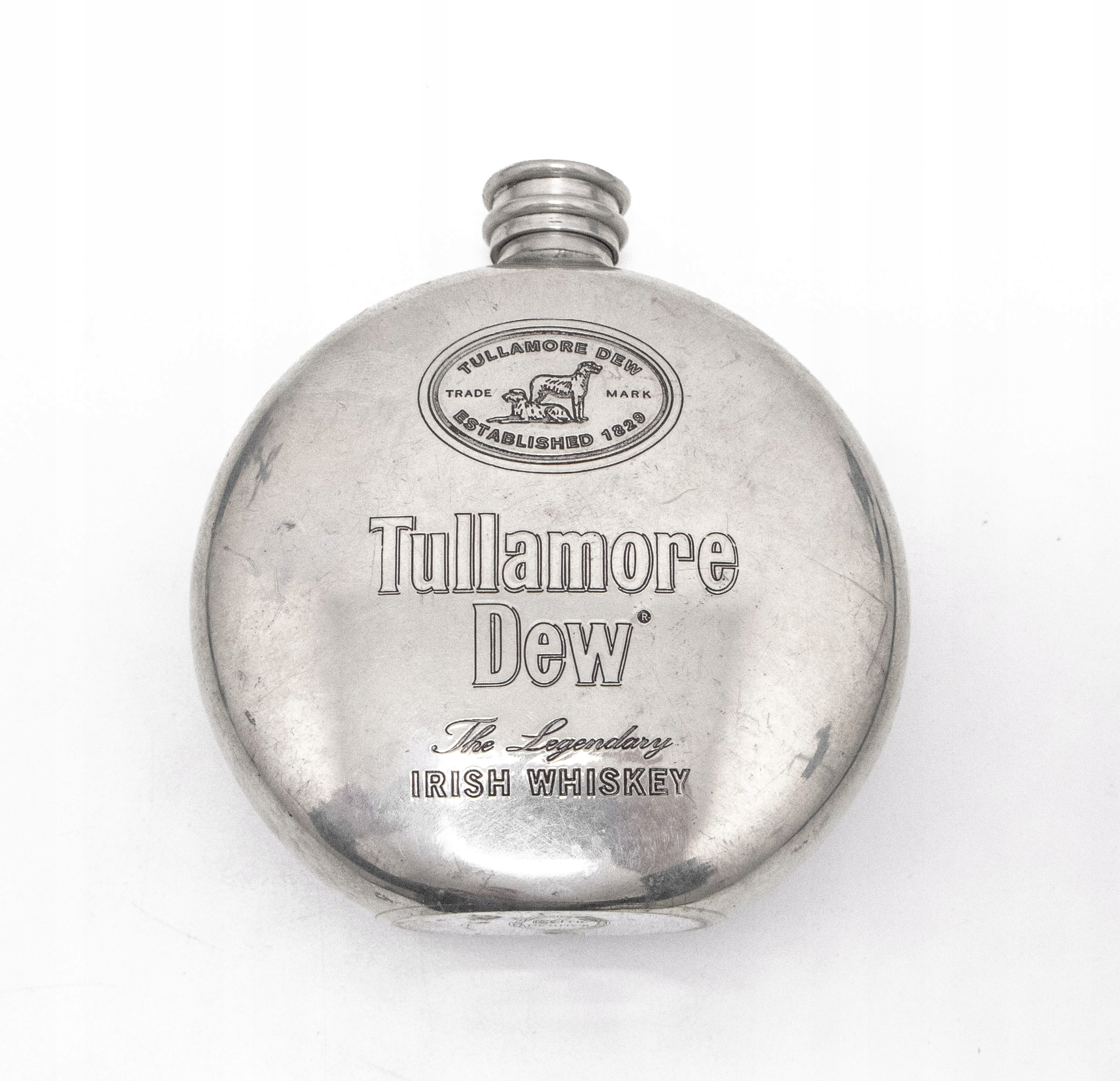 STARA METALOWA PIERSIÓWKA WHISKEY TULLAMORE DEW