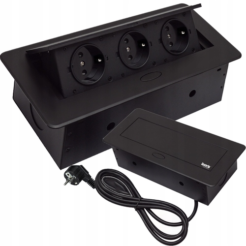 Zásuvka schovaná do pracovní desky – trojitá Izoxis 21659