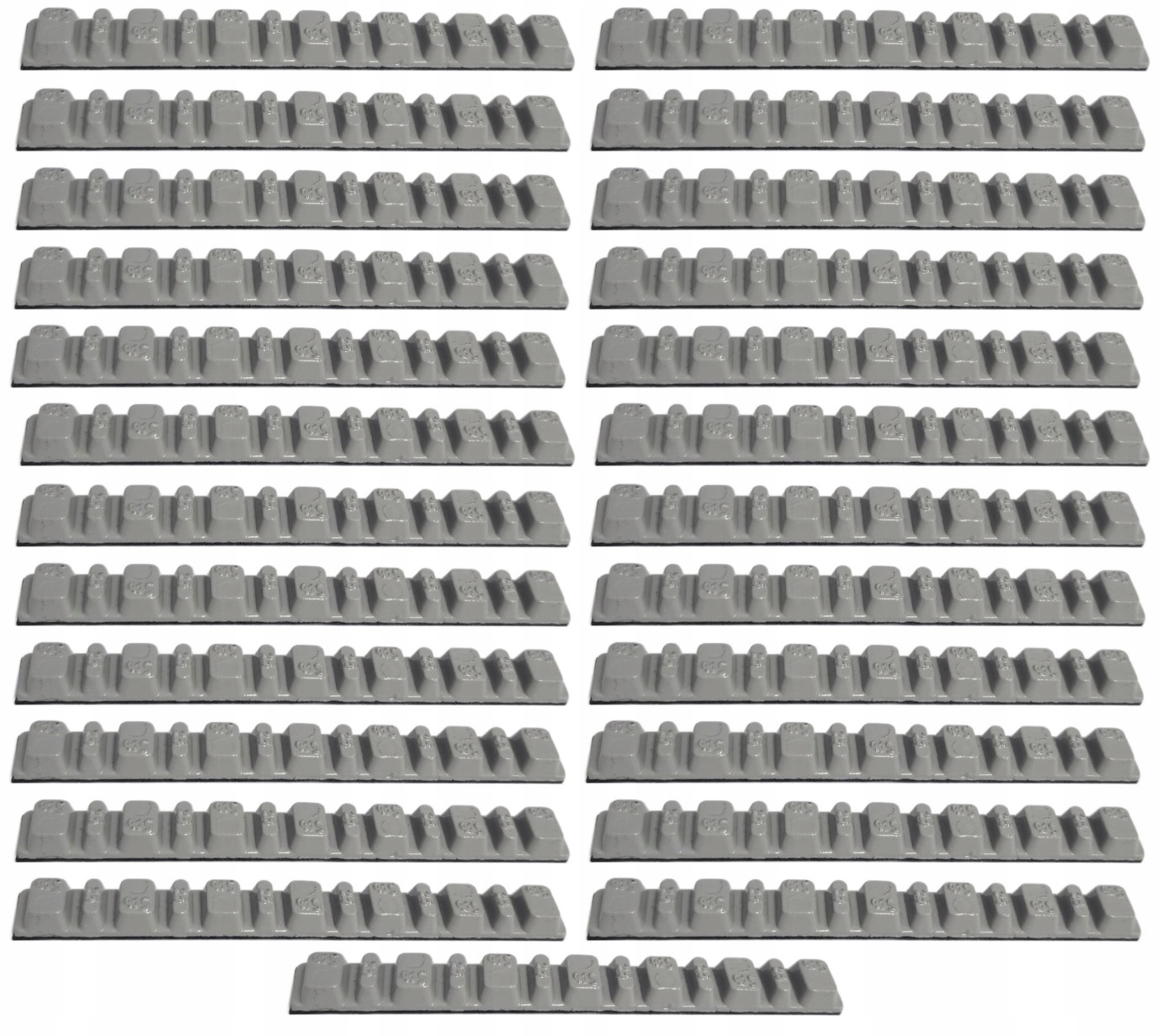 Lepené závaží 2,5+5g olovo Šedé 50g pro motocyklové ráfky skútry 25x