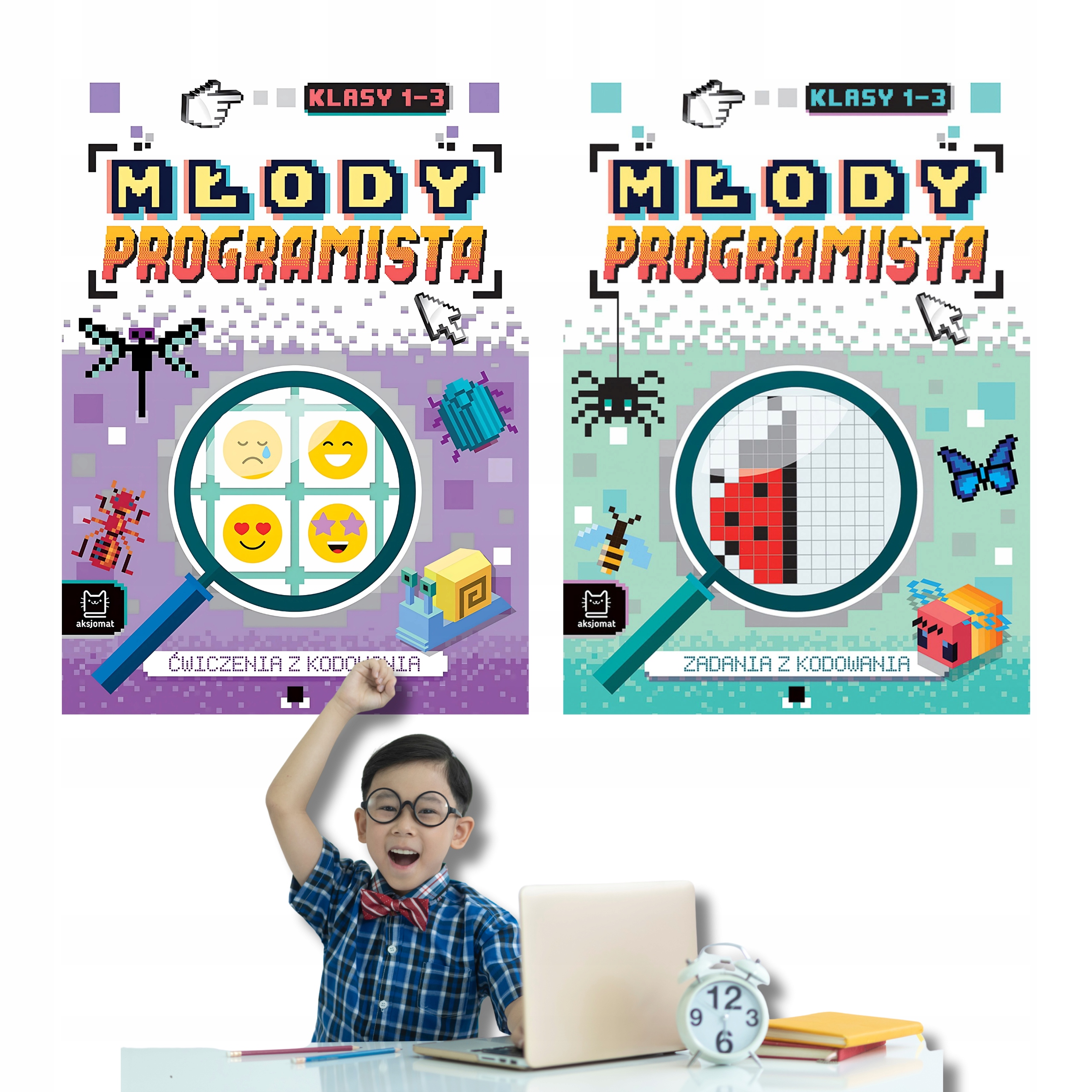 Pakiet 2W1 Młody programista. Zadania z kodowania dla klas 1-3 Kodowanki