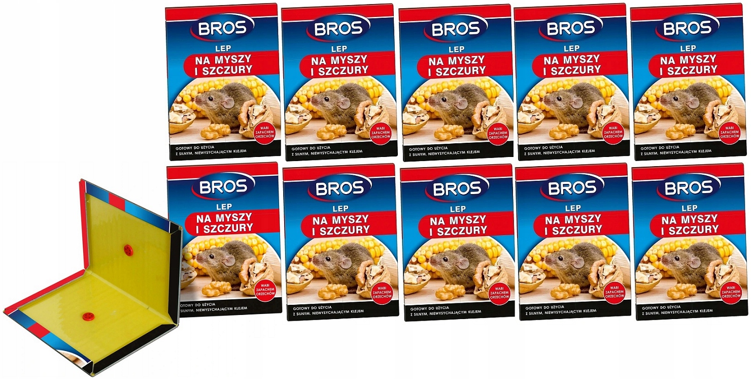 

Bros lep pułapka na myszy i szczury Zestaw 10 szt.