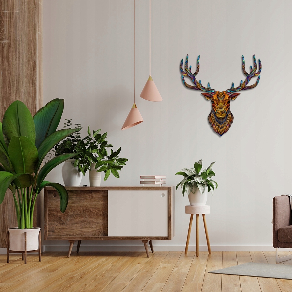 Puzzle Drewniane Premium 3D Układanka dla dorosłych Jeleń XXL Zwierzęta Kolekcja Adawoo