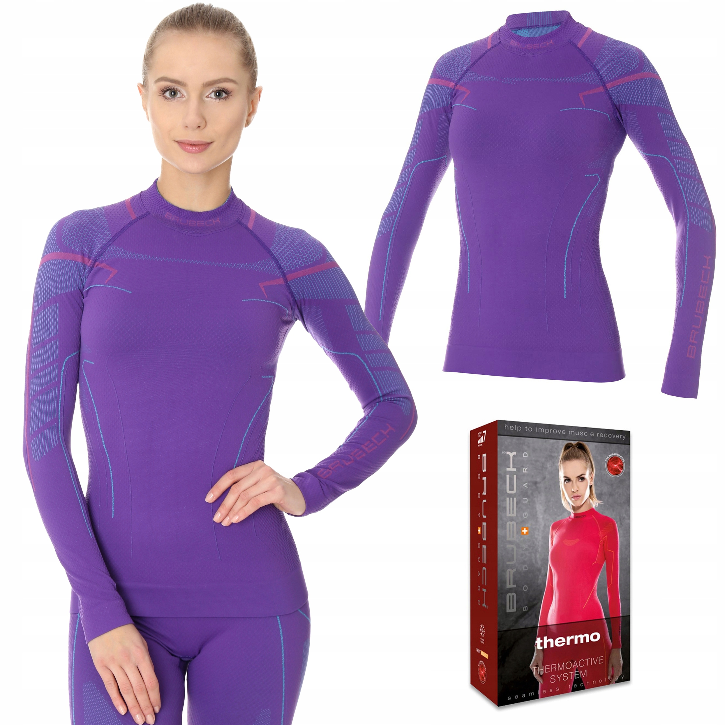 Dámská zimní lyžařská Mikina Brubeck Thermo Thermoactive s dlouhým rukávem XL