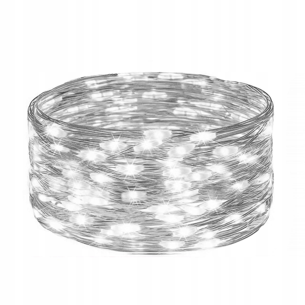 

Druciki Mikro 20LED Lampki Choinkowe Baterie Białe