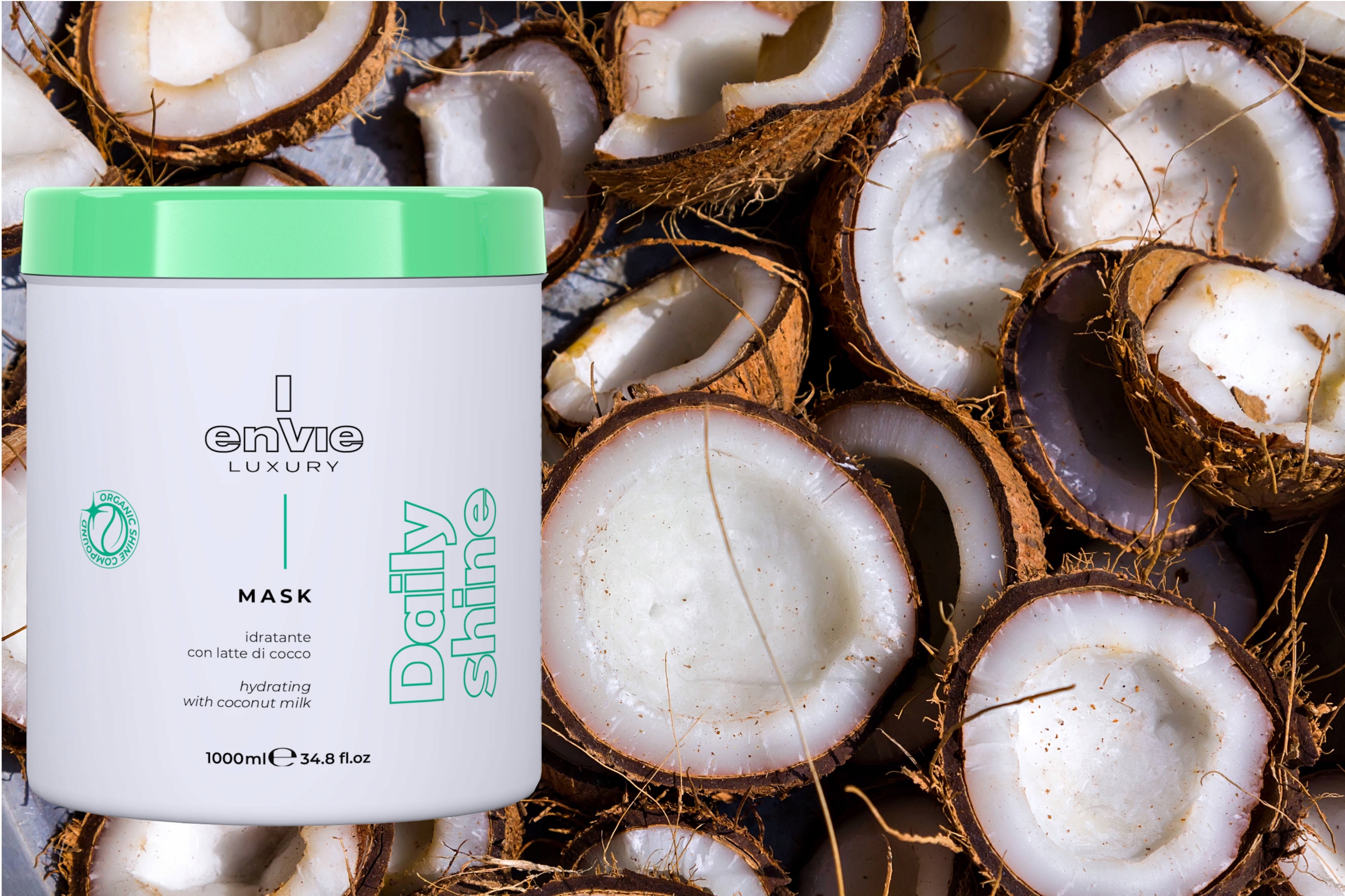 Maska Do Włosów GŁEBOKO NAWILŻAJĄCA KOKOSOWA ODŻYWKA Envie Daily 1000ml Pojemność 1000 ml