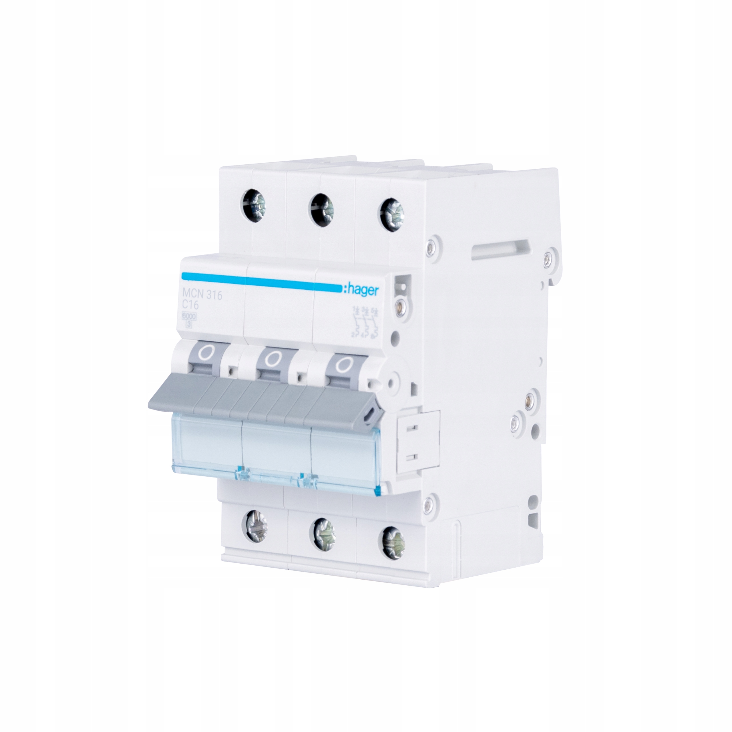

Wyłącznik nadprądowy 3-faz, Hager 16A, MCN316E