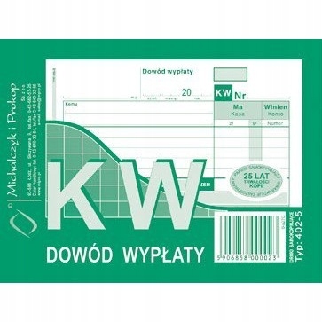 

402-5 Kw Dowód Wypłaty A6 80 kartek Michalczyk i P