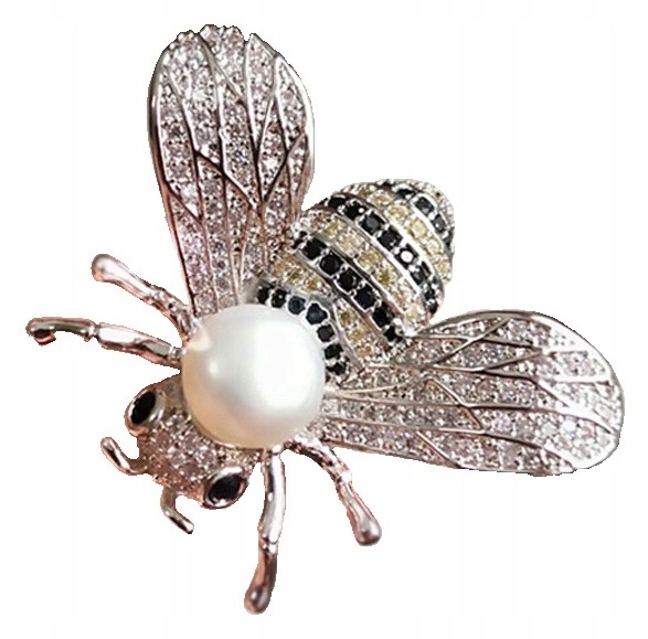 

Broszka Piękna Pszczoła srebrna pszczółka z Perłą