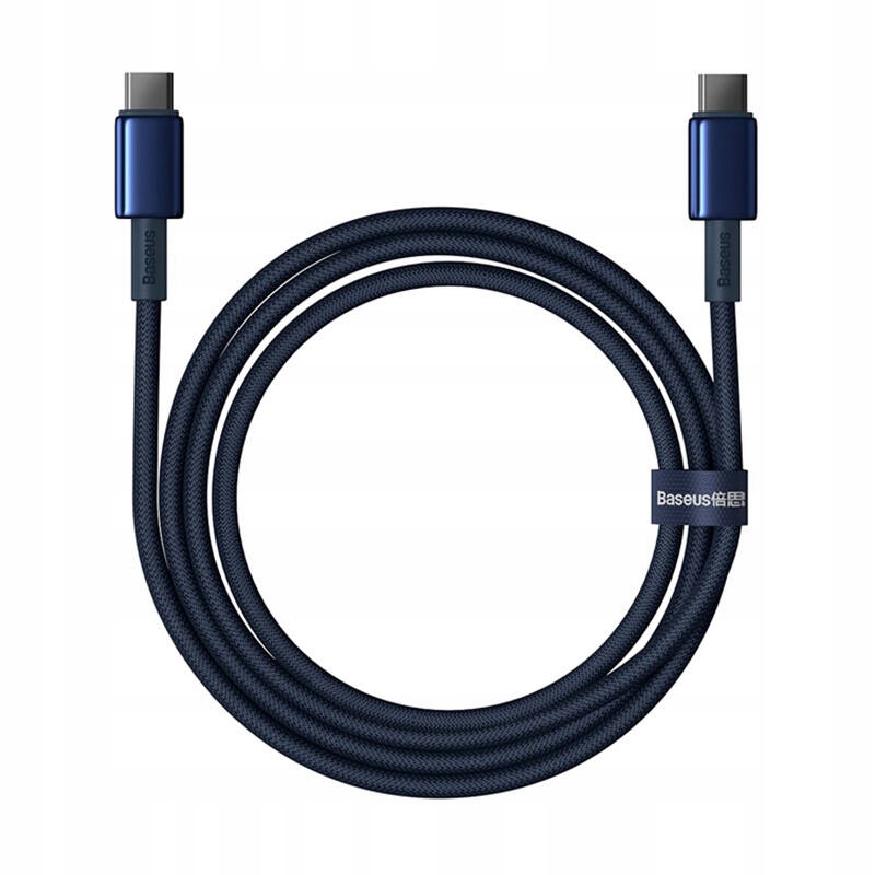 BASEUS MOCNY PRZEWÓD KABEL USB-C NA USB TYP-C DO TELEFONU PD 100W QC 5A 2M Stan opakowania oryginalne