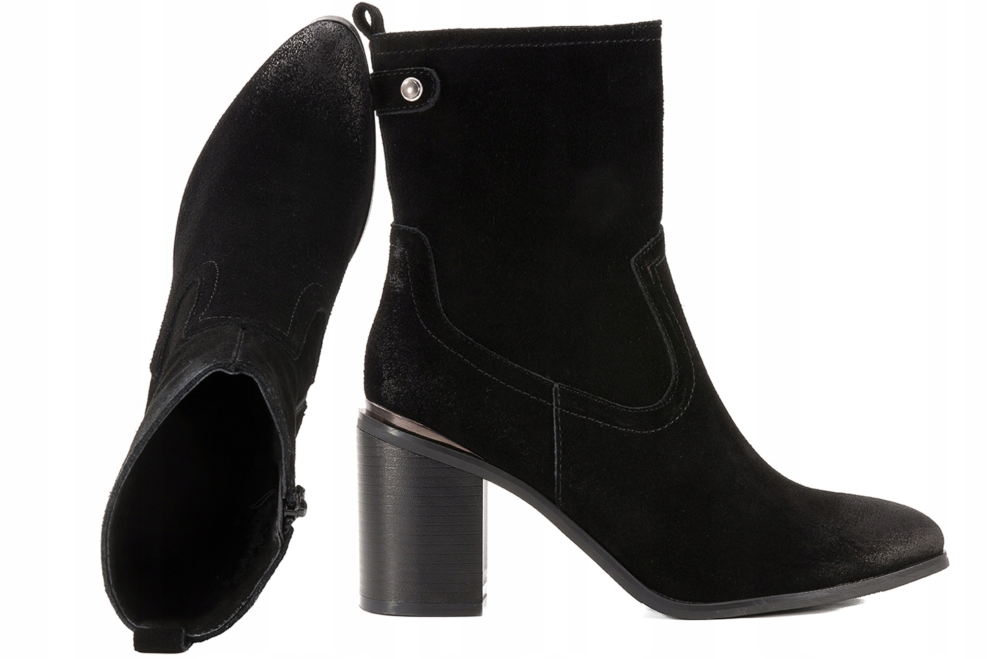 Sergio Leone BT677-S Kotníkové Boty Zimní Kozačky Semišové Kůže 37