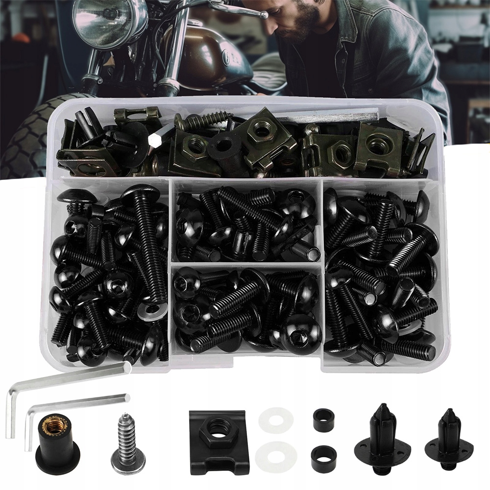 Śruba Owiewek aluminium 195 szt. do Yamaha Kawasaki Bmw Honda