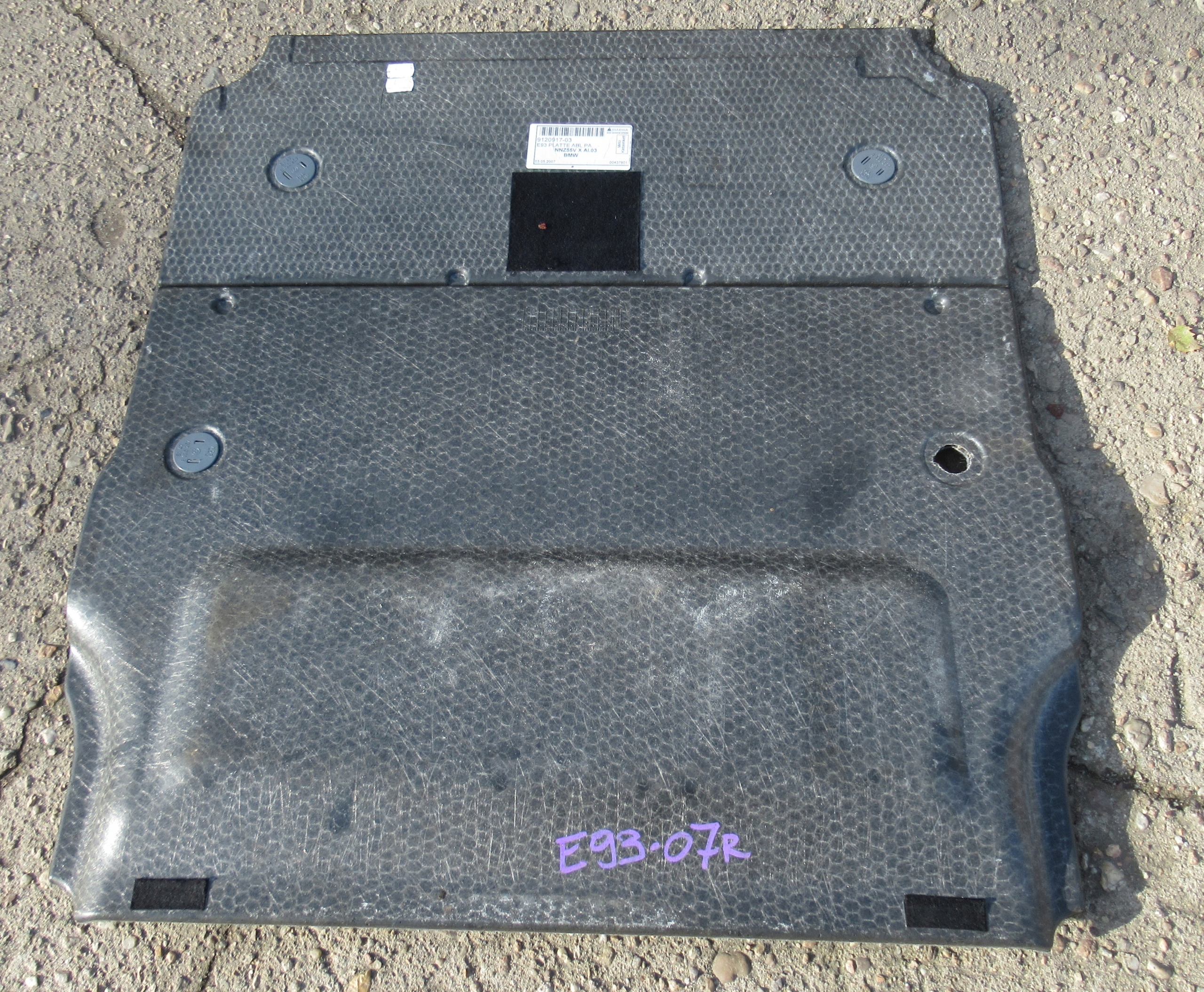 BMW E93 E92 07R carpet mat BAGAZANIKA 9120917