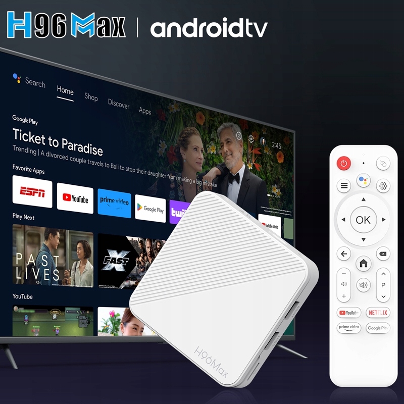 Smart TV Box H96 Max Android 14 WiFi6 BT Pilot Control 4K Quad Core Model RTWRTR