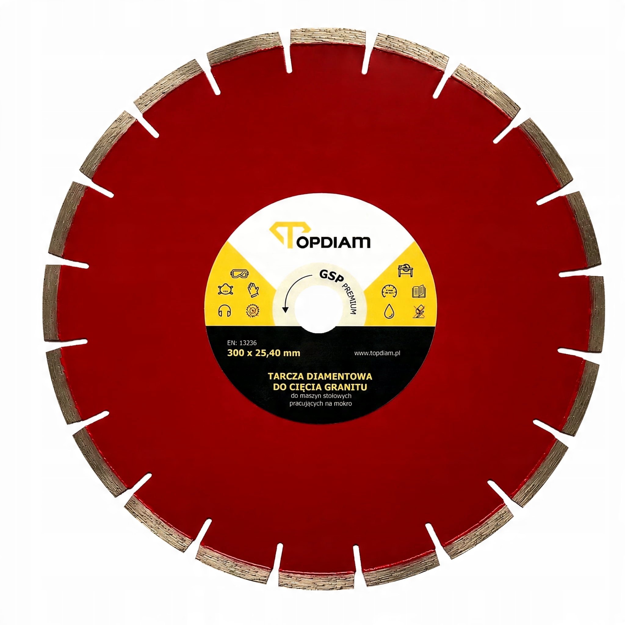 

Topdiam Gsp - Tarcza do cięcia granitu 300 x 25,40