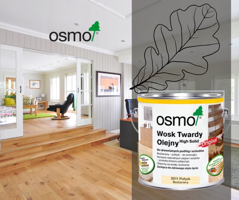 Osmo Wosk twardy olej Oryginal na podogę Bezbarwny 3062 MAT PRÓBKA 0,005L Marka OSMO