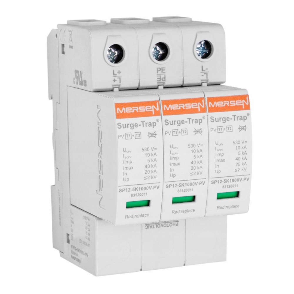 Omezovač přepětí Mersen DC T1 T2 3P 5kA STPT12-5K1000V-YPV 0129