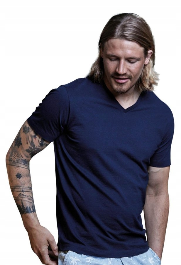

T Shirt Dla Męzczyzny 100% V-neck Value Granat M