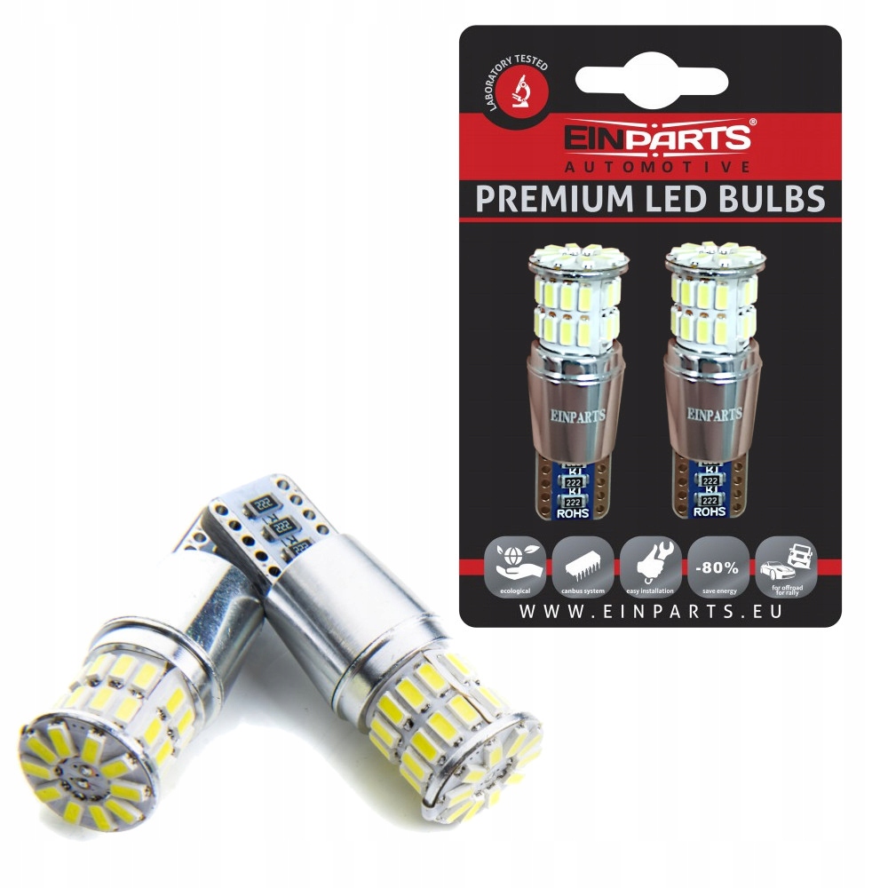 

2x Mocna Żarówka Led W5W z Canbus Postojowa 6000K