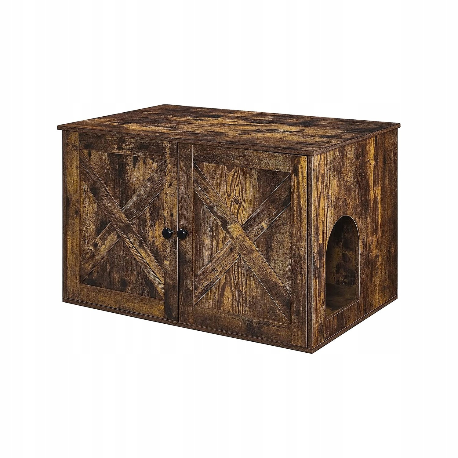 Levně Toaleta pro kočky velká, uzavřená, uzavíratelná, 80 x 53 x 49.2 cm, hnědá