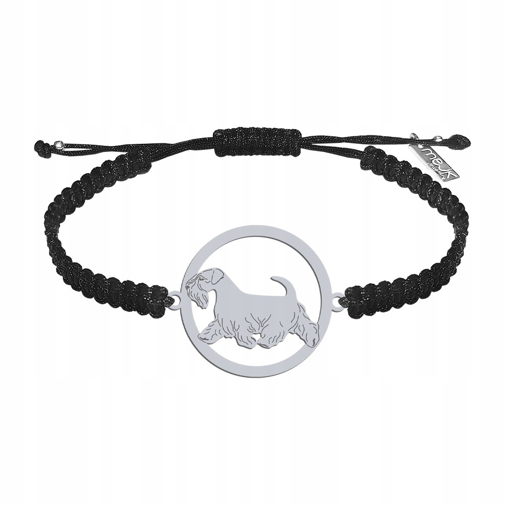 Stříbrný náramek s Sealyham teriérem 925 Šperky Makramé Gravírování Bonus