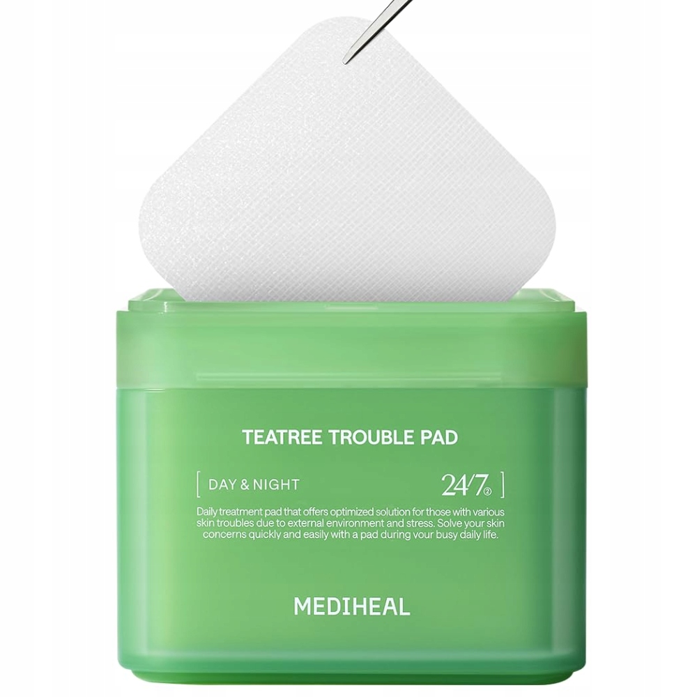 Mediheal Obličejové Vločky 100 Ks Teatree Trouble Pad Zmírňuje Podráždění