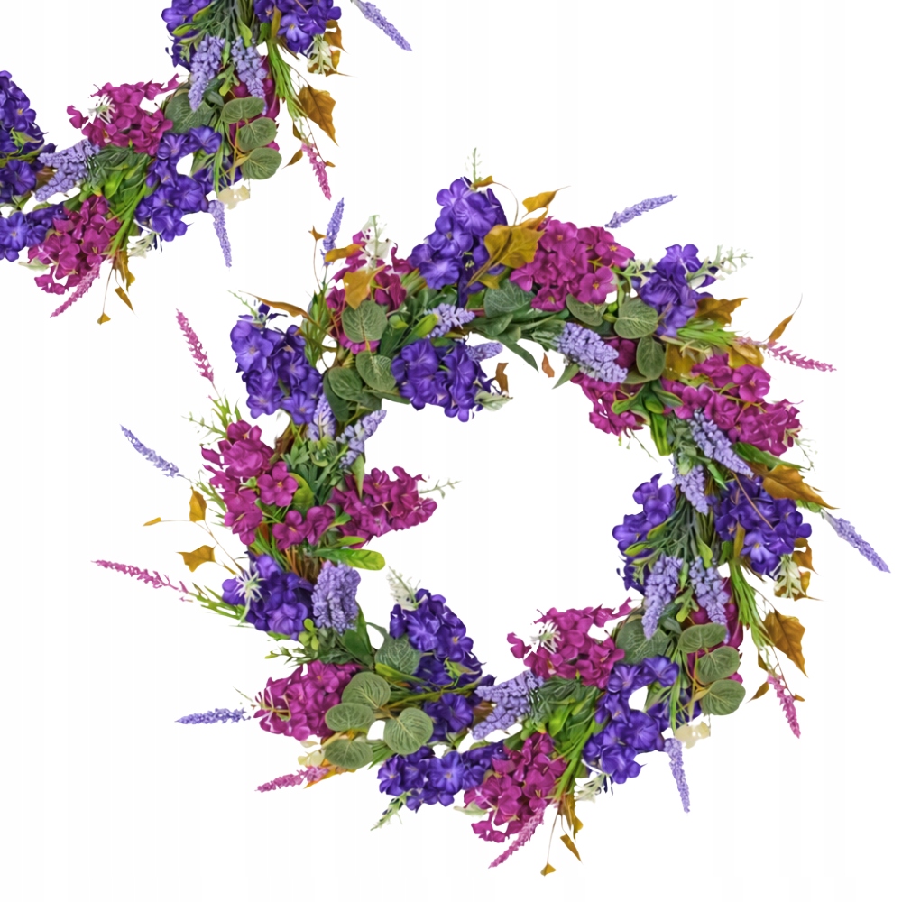 Jarní dekorační věnec na dveře, věnec dekorace, vícebarevné květiny