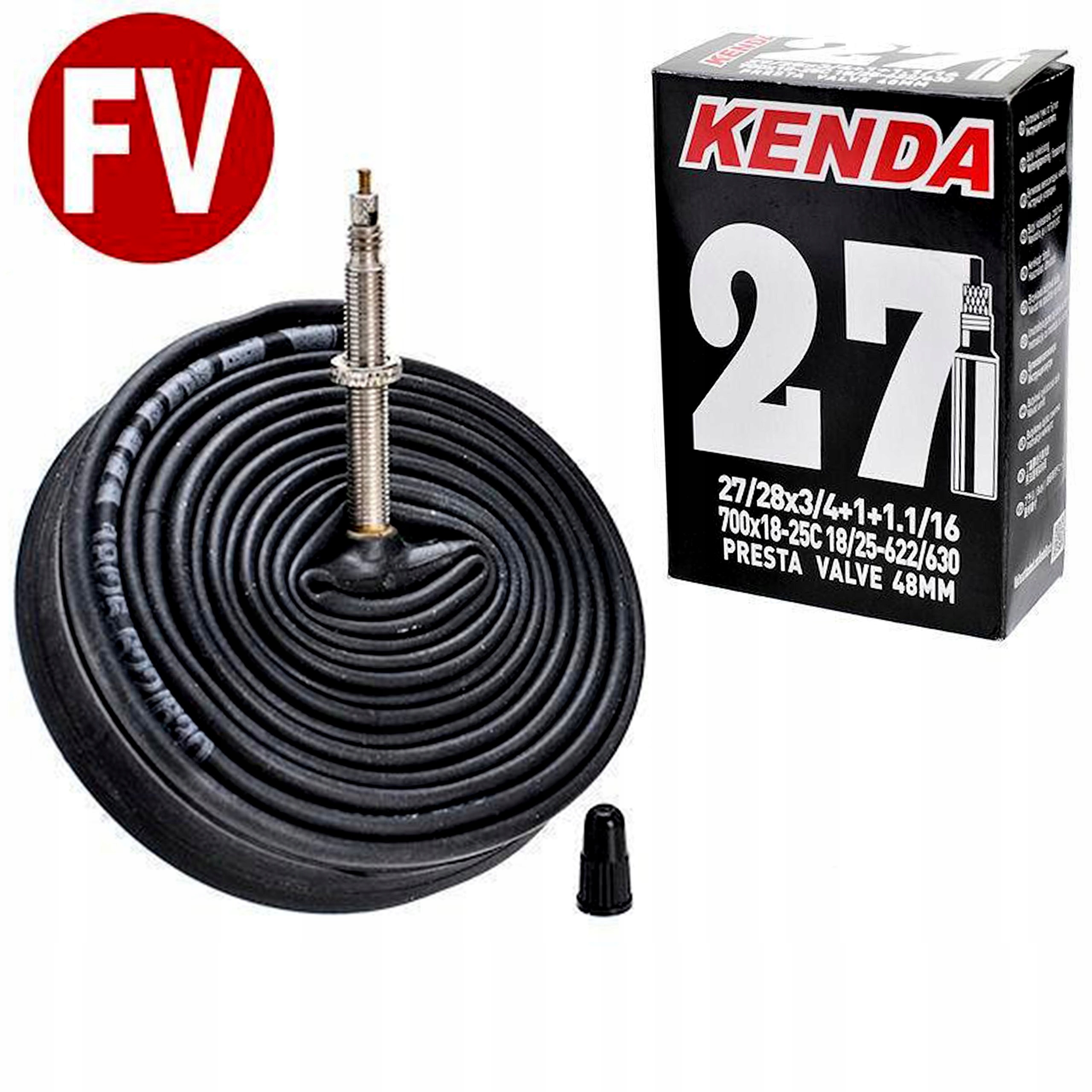 

Dętka 28 x 1 3/8 (700 x 18/25C) Kenda FV-48mm Pre