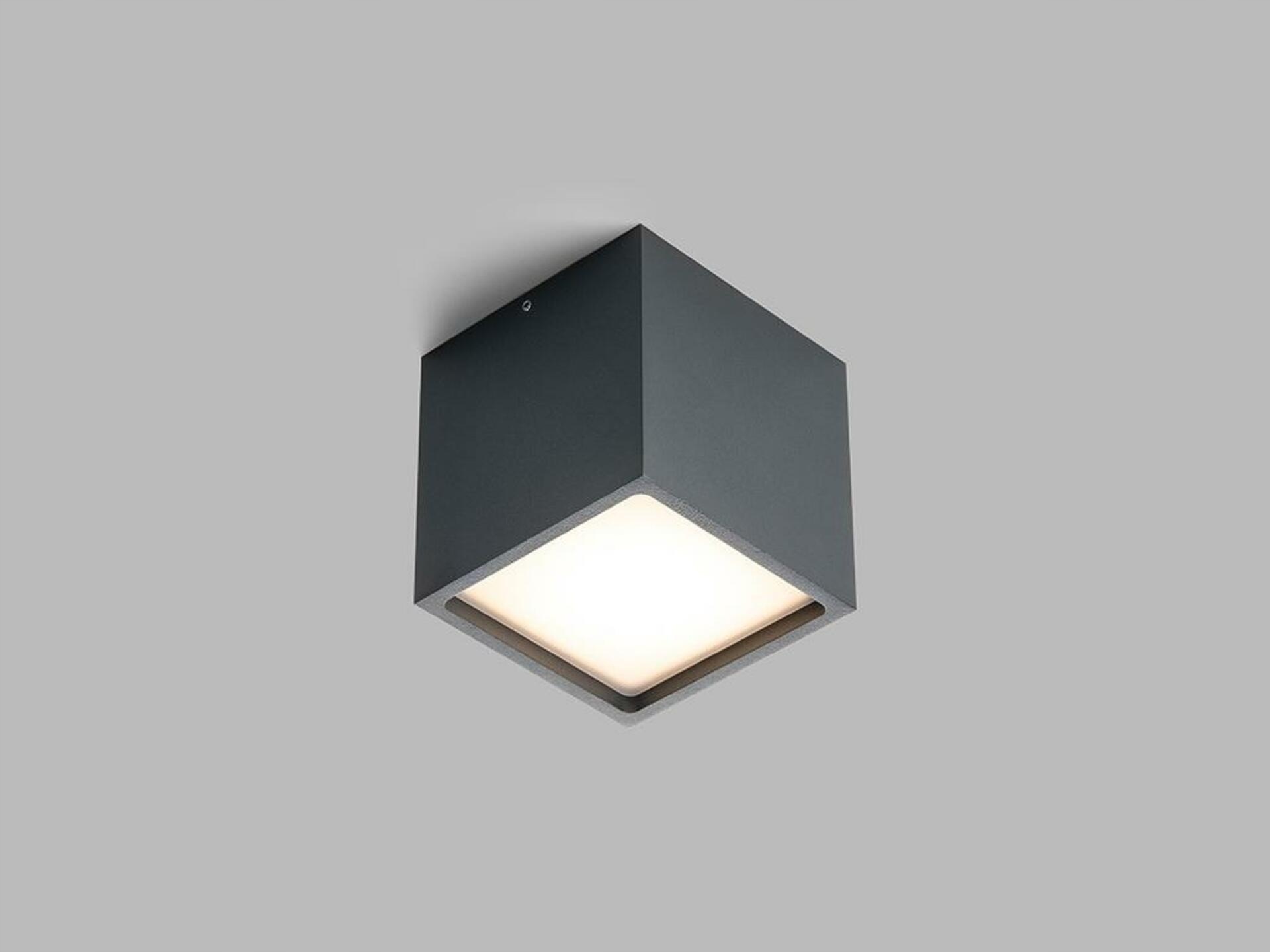 LED2 Cube, A 12W 3000K Stropné Antracitové 5111134