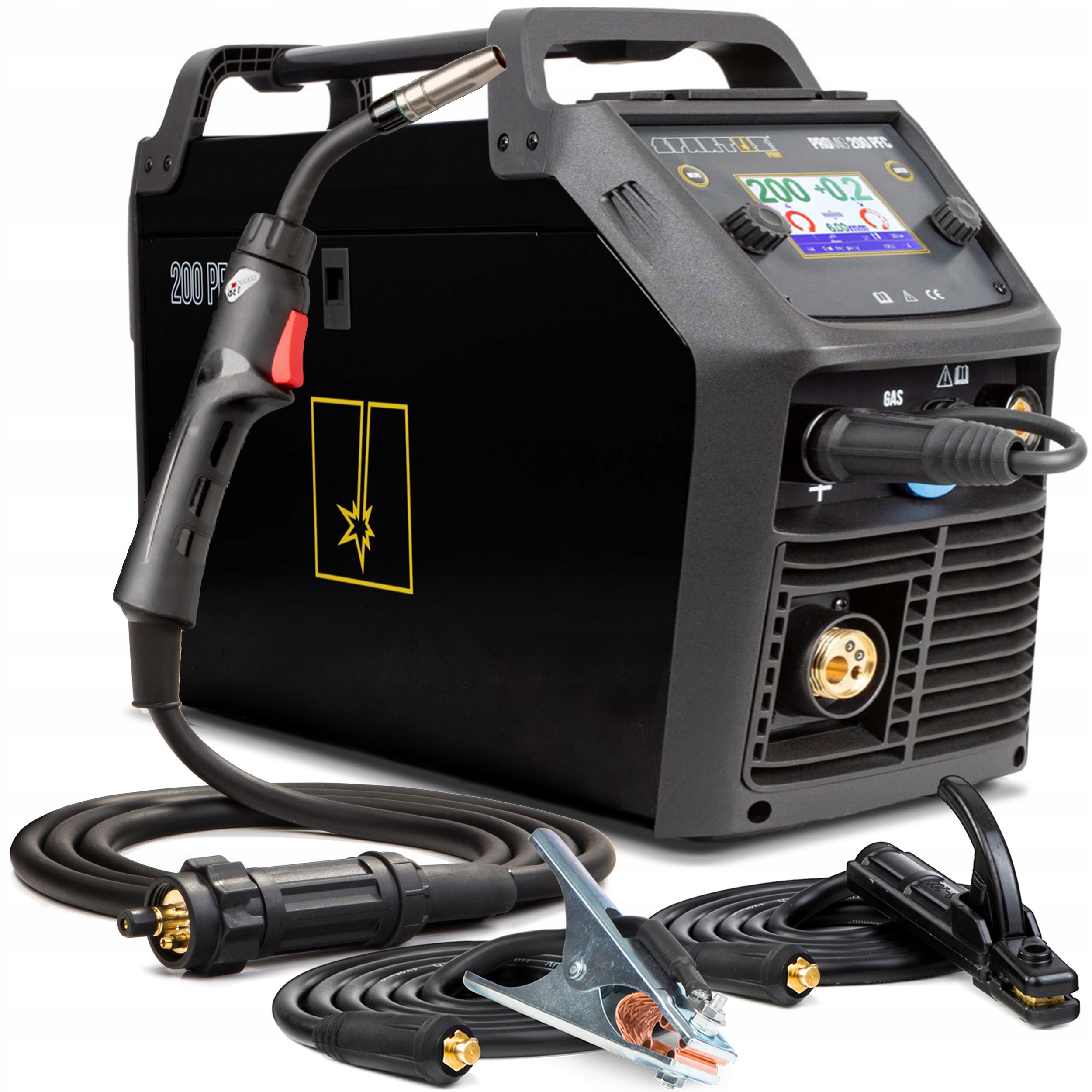 Svářečka Migomat Spartus Pro Mig 200 Pfc Mag Mma Tig 230V 200A Synergie 3V1