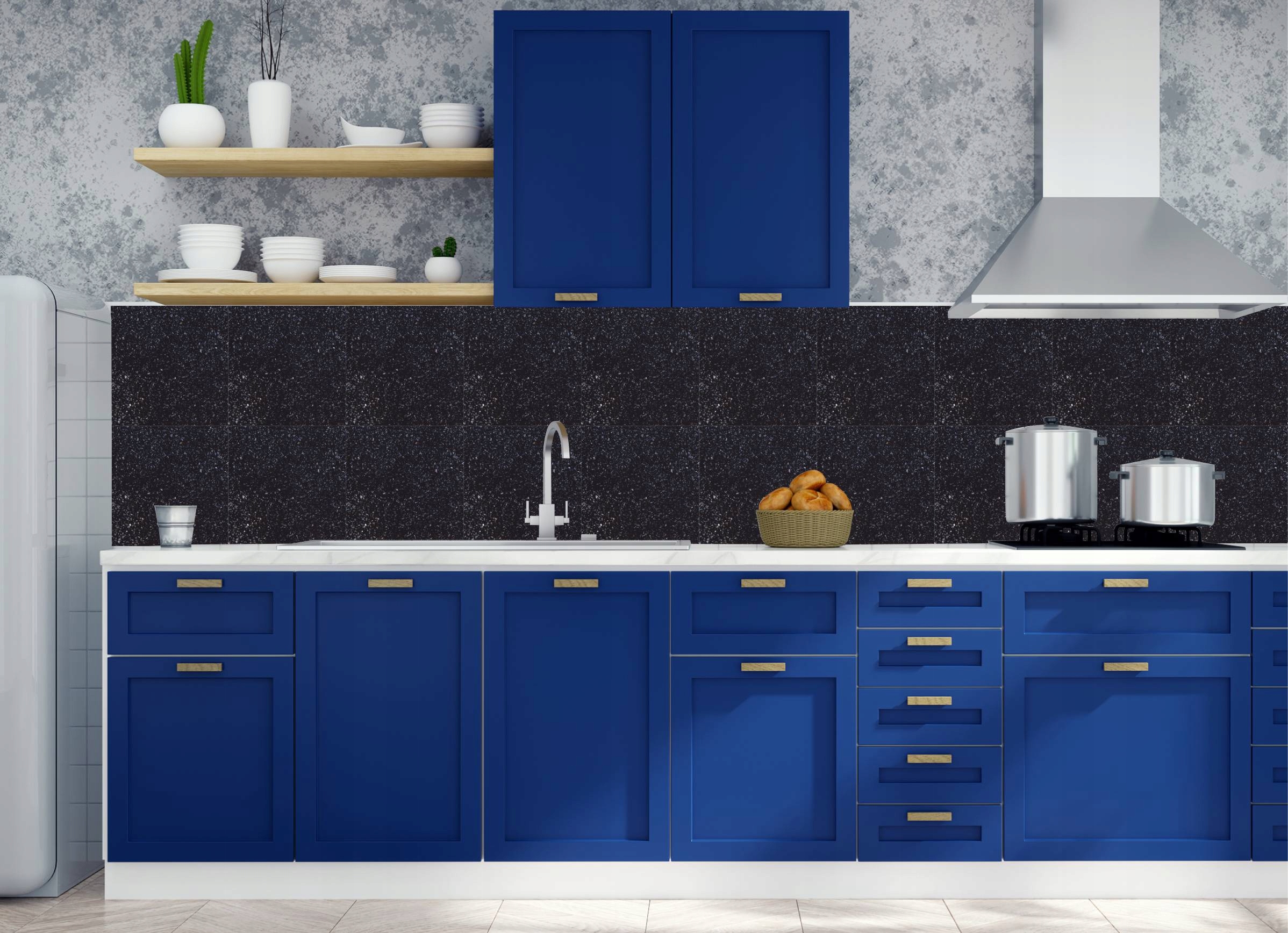 Panele PCV samoprzylepne 15x15 Klasyczne czarne kafelki dekoracyjne Kod producenta panel winylowy