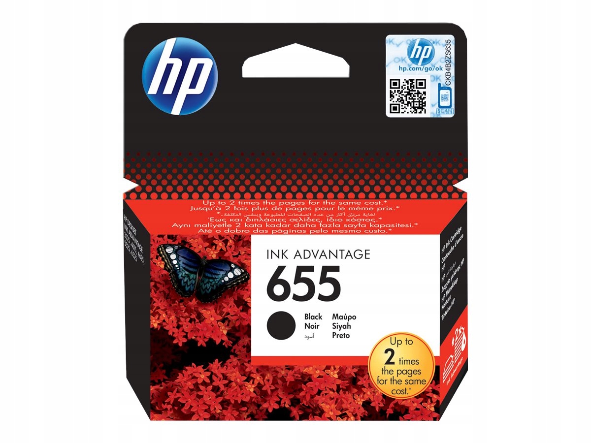 

Hp 655 Czarny Tusz CZ109AE