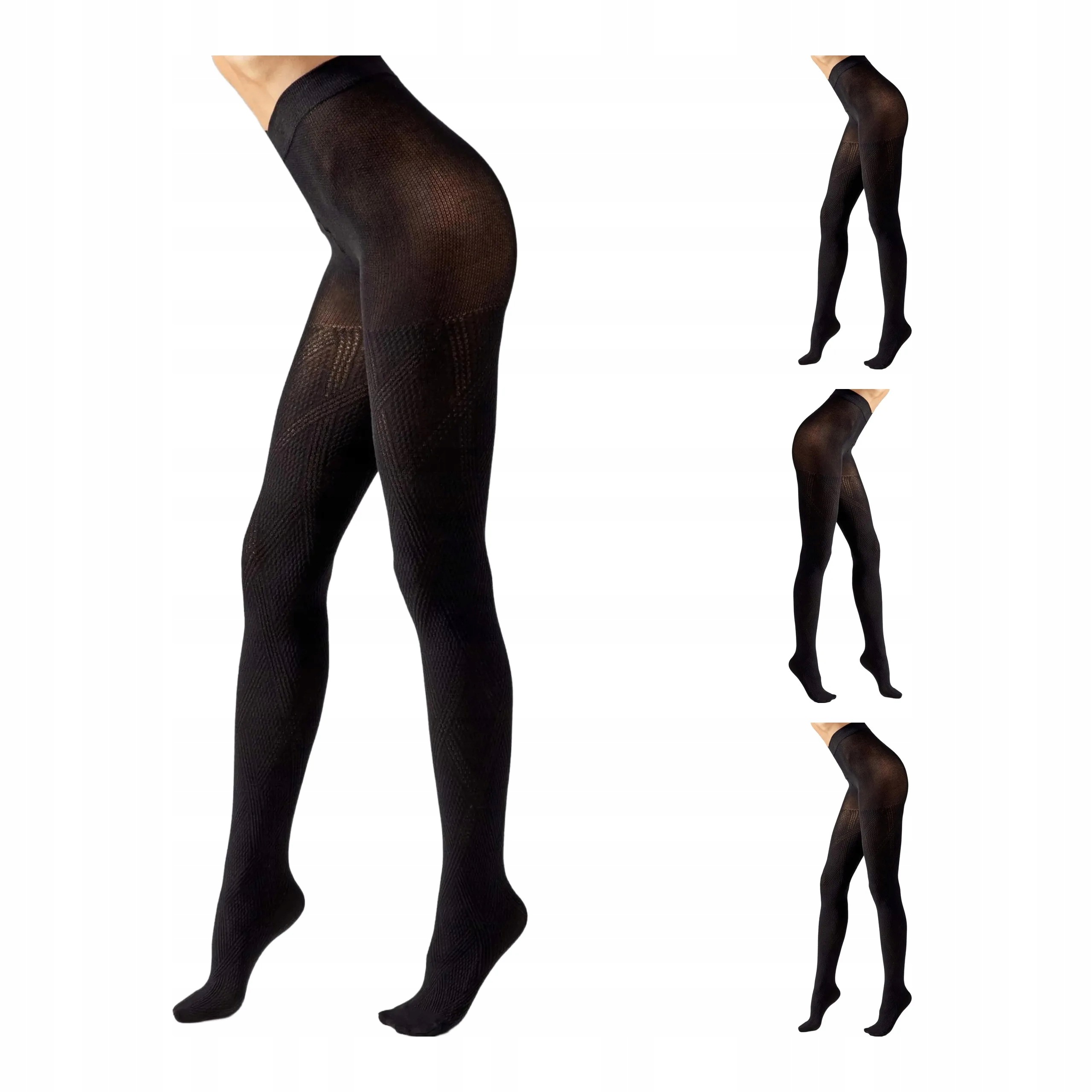 4 páry Punčocháče 120 den 1930 Rambi Cottone Legs 4x Černá 4-L