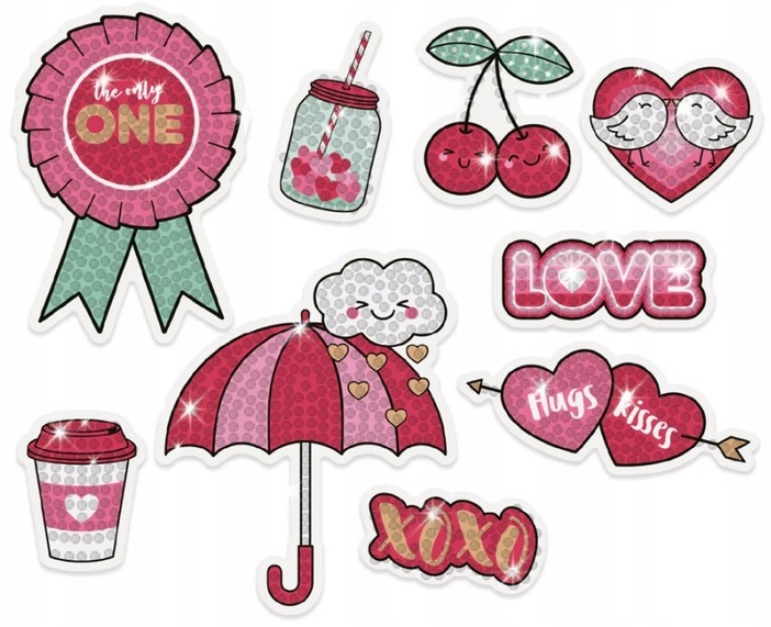 

Naklejki Haft Diamentowy Mozaika Xoxo Serce Love