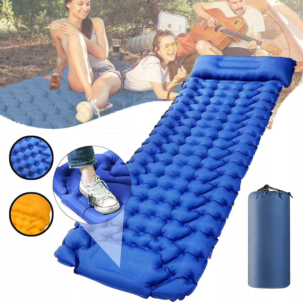 Matrace Nafukovací Podložka Ultralehká S Vestavěnou Pumpou