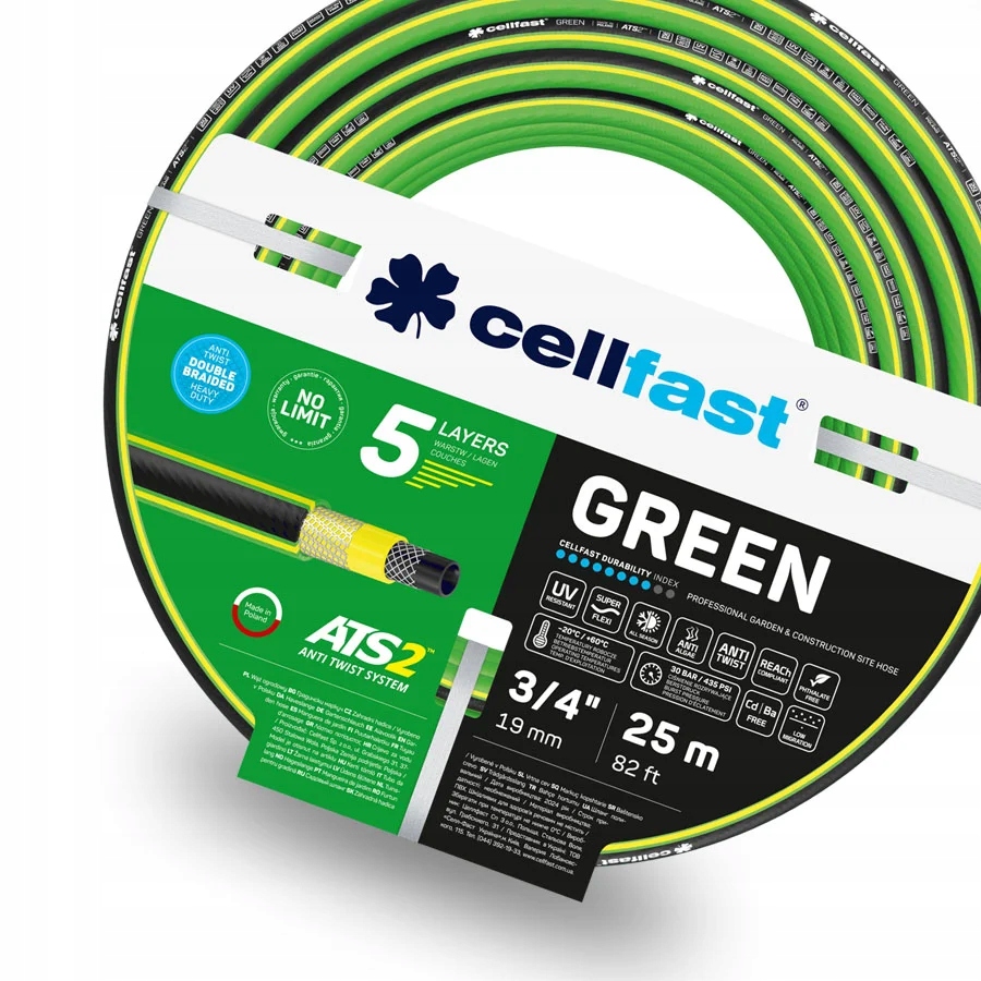 Wąż ogrodowy 3/4" 25m Green ATS2 Cellfast