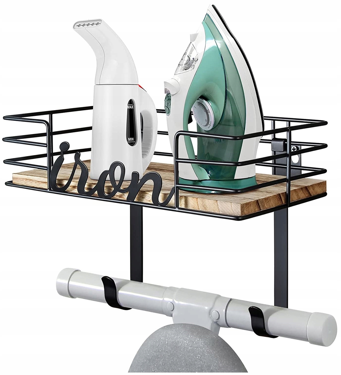 Levně Držák Věšák Police Na Žehlicí Prkno Prádelna