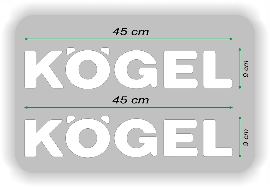 NAKLEJKI KOGEL - 2 szt. - BIAŁE do 45 cm