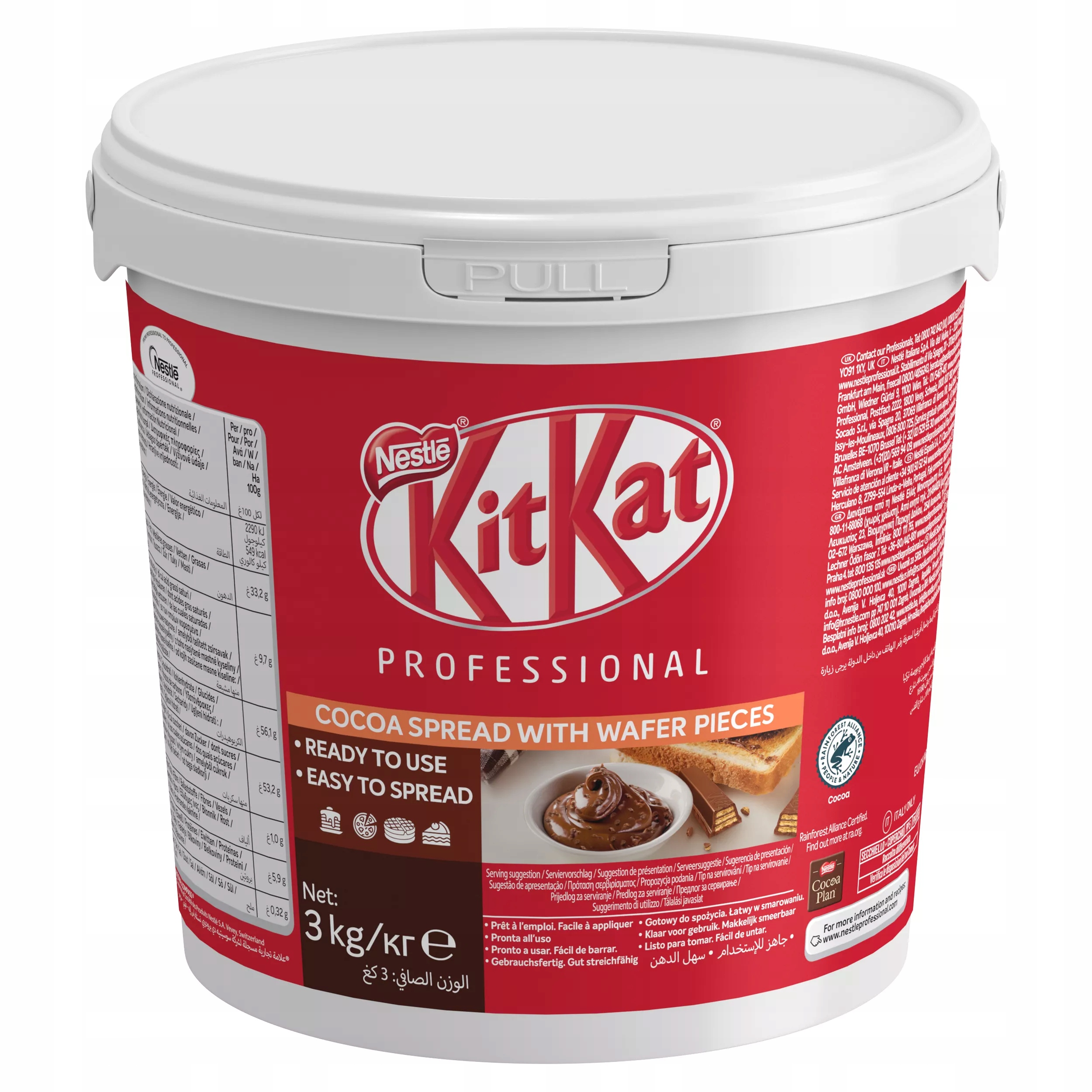Kitkat Professional Pasta Kakaowa Krem Z Wafelkami Do Deserów 3KG