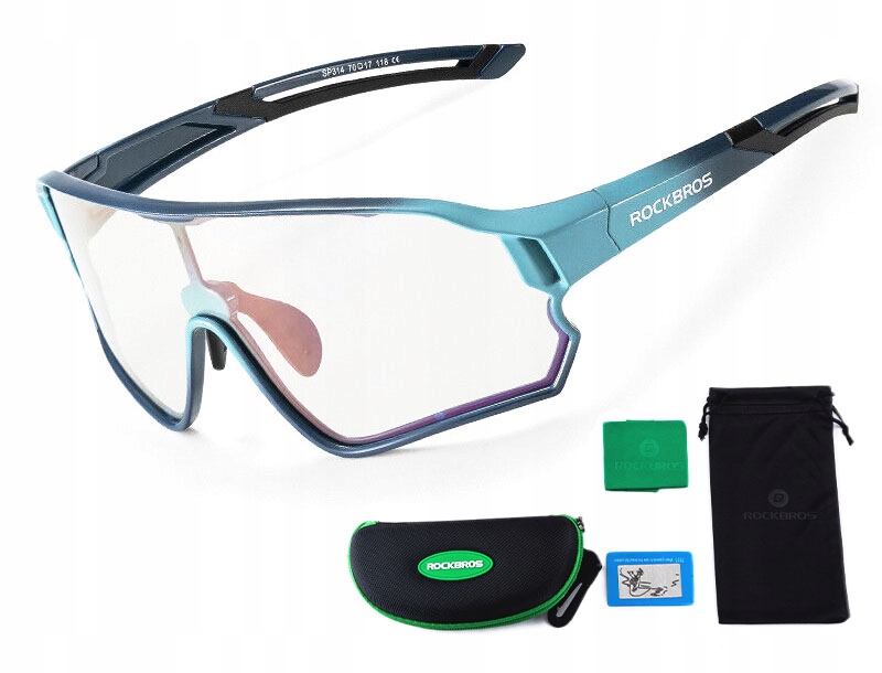 Okulary rowerowe fotochromowe dziecięce UV400 polaryzacyjne sportowe