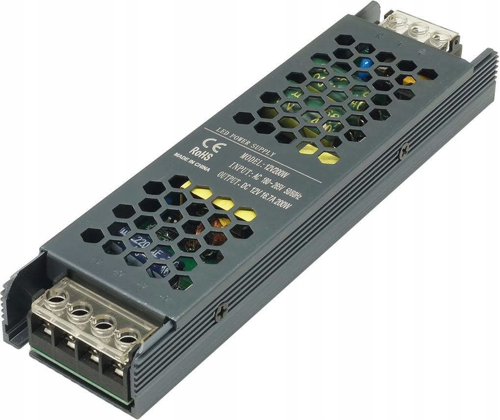 Zasilacz Modułowy LED SLIM 12V DC 16,67A 200W IP20