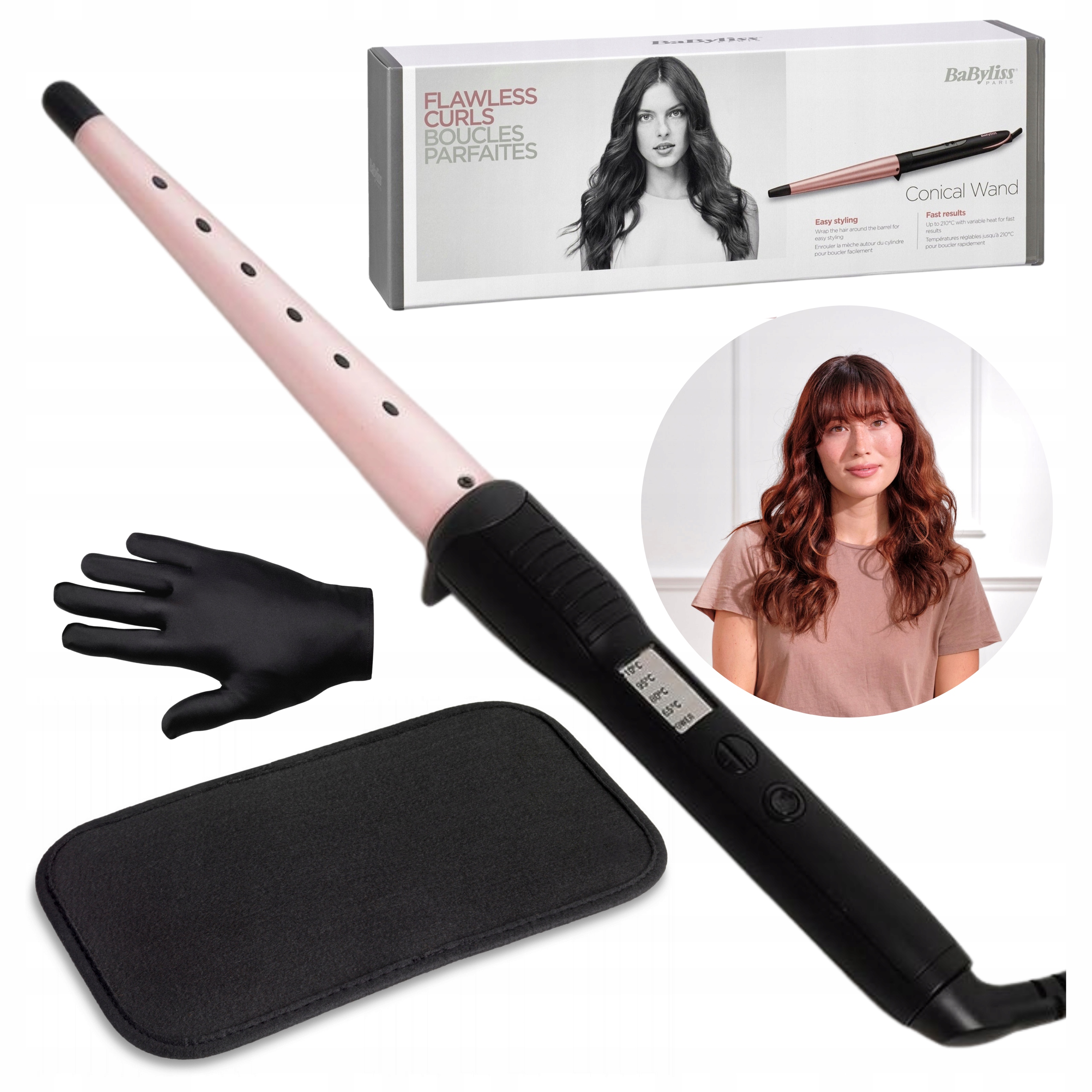 Babyliss Lokówka Stożkowa Rose Quartz C454 13-25mm ceramiczna-Zdjęcie-0
