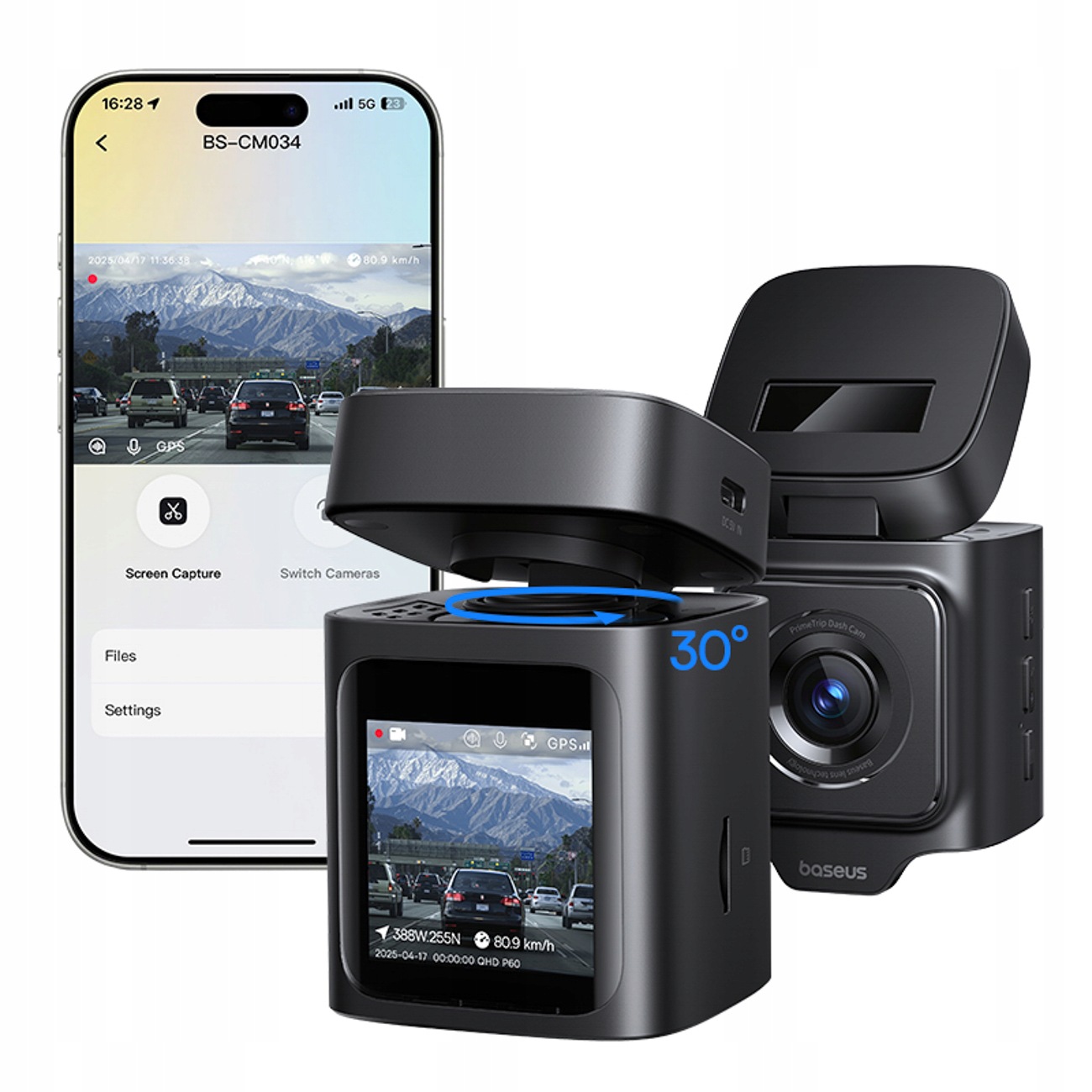 Videorekordér Baseus PrimeTrip VD1 Pro automobilová 4K černá
