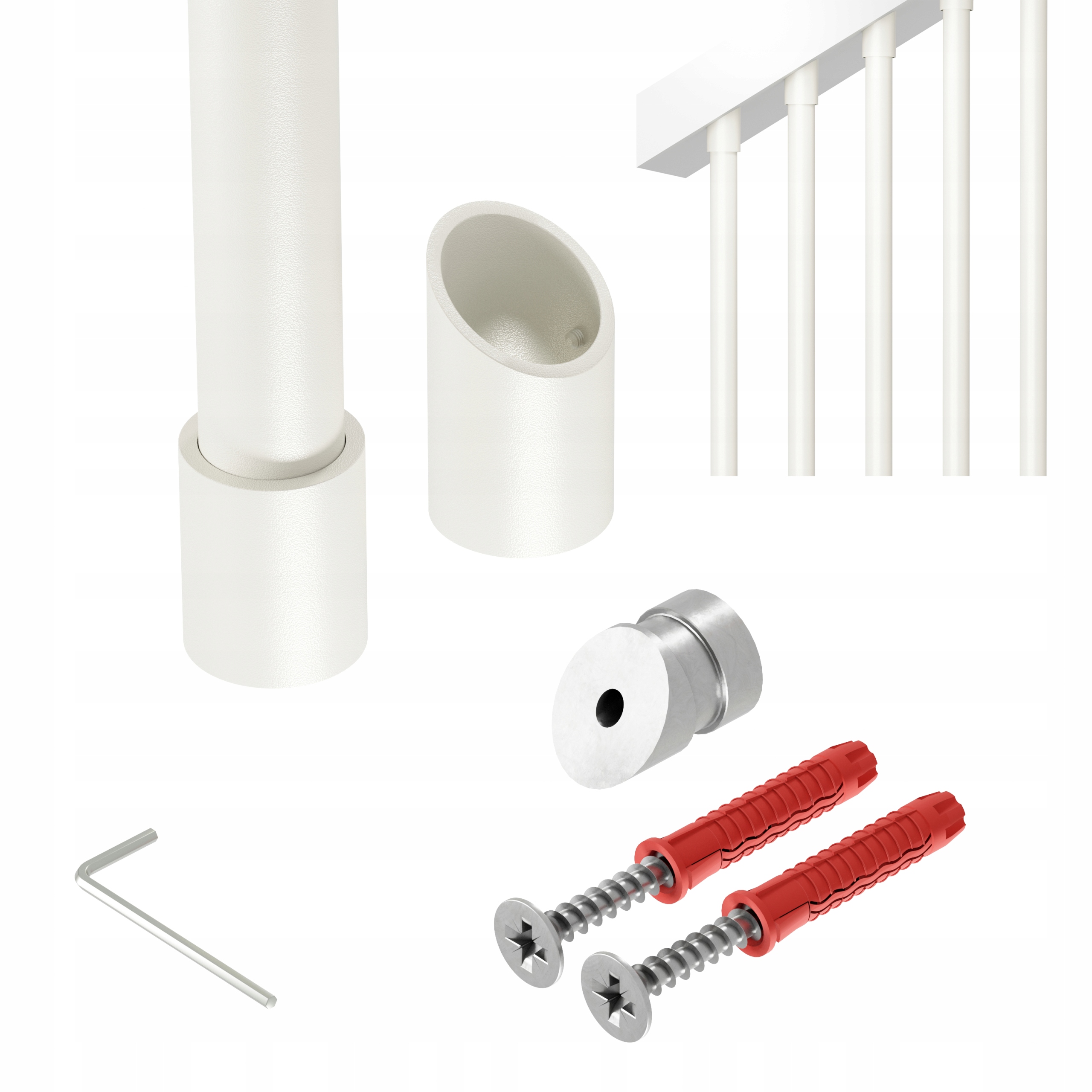 Zábradlí na schody šikmé 32 st Harfa fi 25 mm kašmír 295 cm Naxo 32