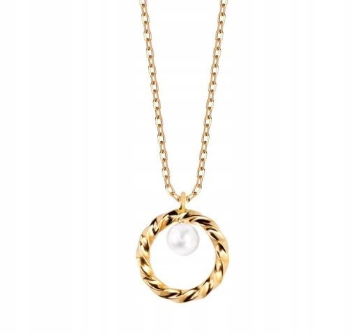 Złoty Naszyjnik z Perłą NZ19516 Verona Jewellery
