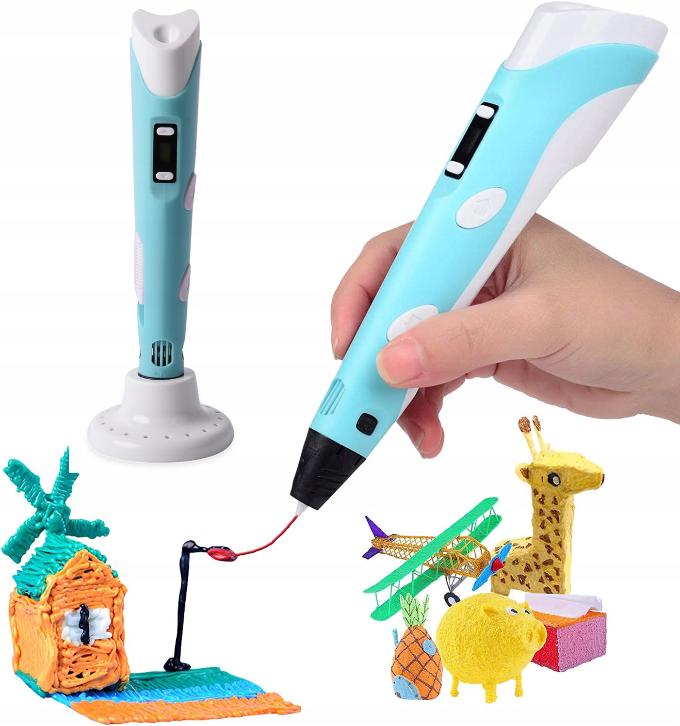 MAGICZNY DŁUGOPIS 3D DRUKARKA PEN FILAMENT WKŁADY KOLOROWE 210M ZESTAW XXL EAN (GTIN) 5906900390263