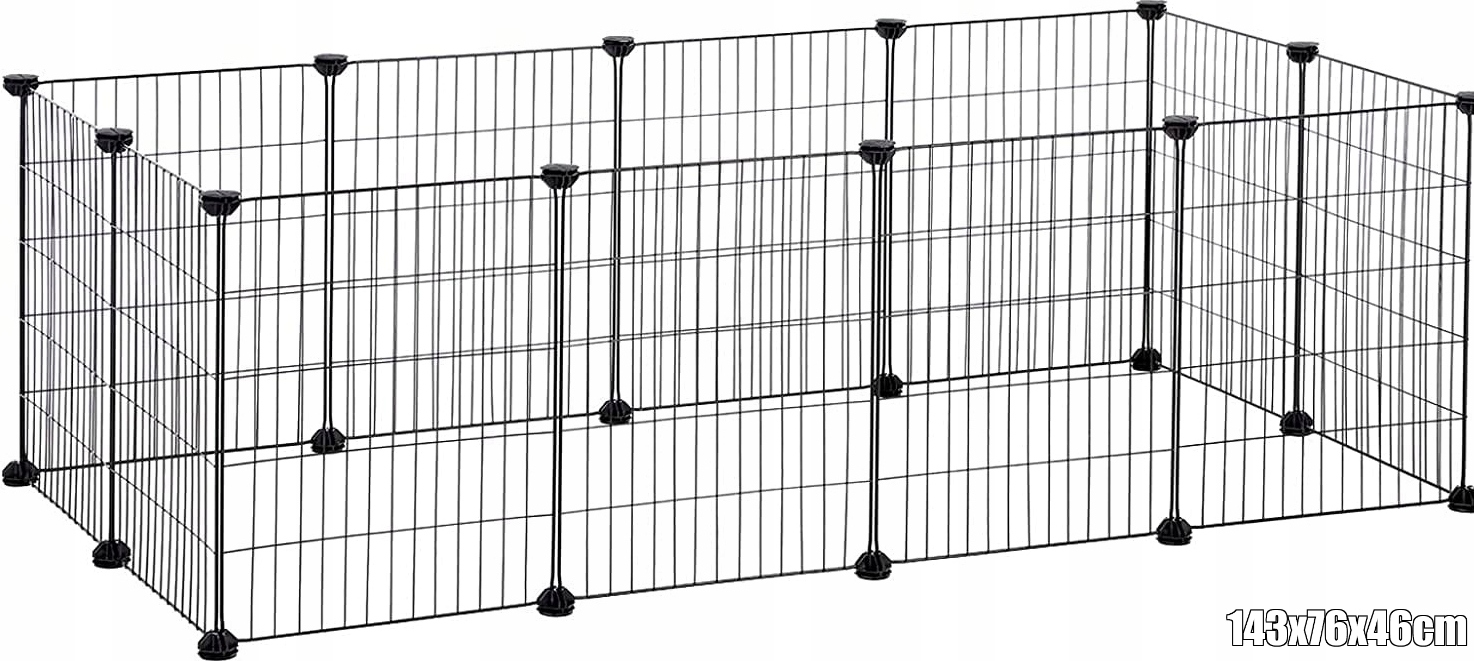 Ohrada, kotec, výběh pro zvířata, křečka, myši, činčily, ježka, černá