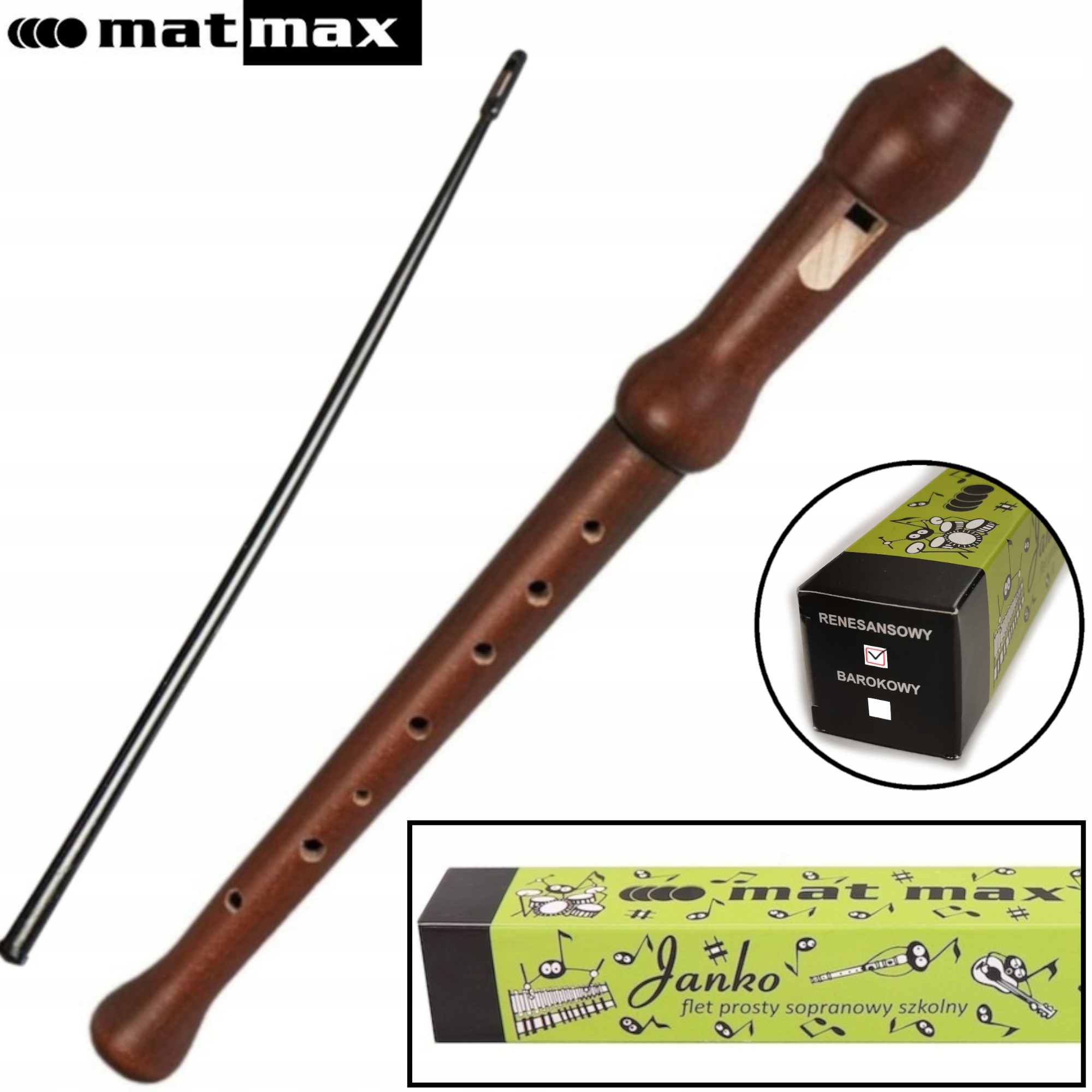 Flet prosty sopranowy renesansowy Janko MatMax