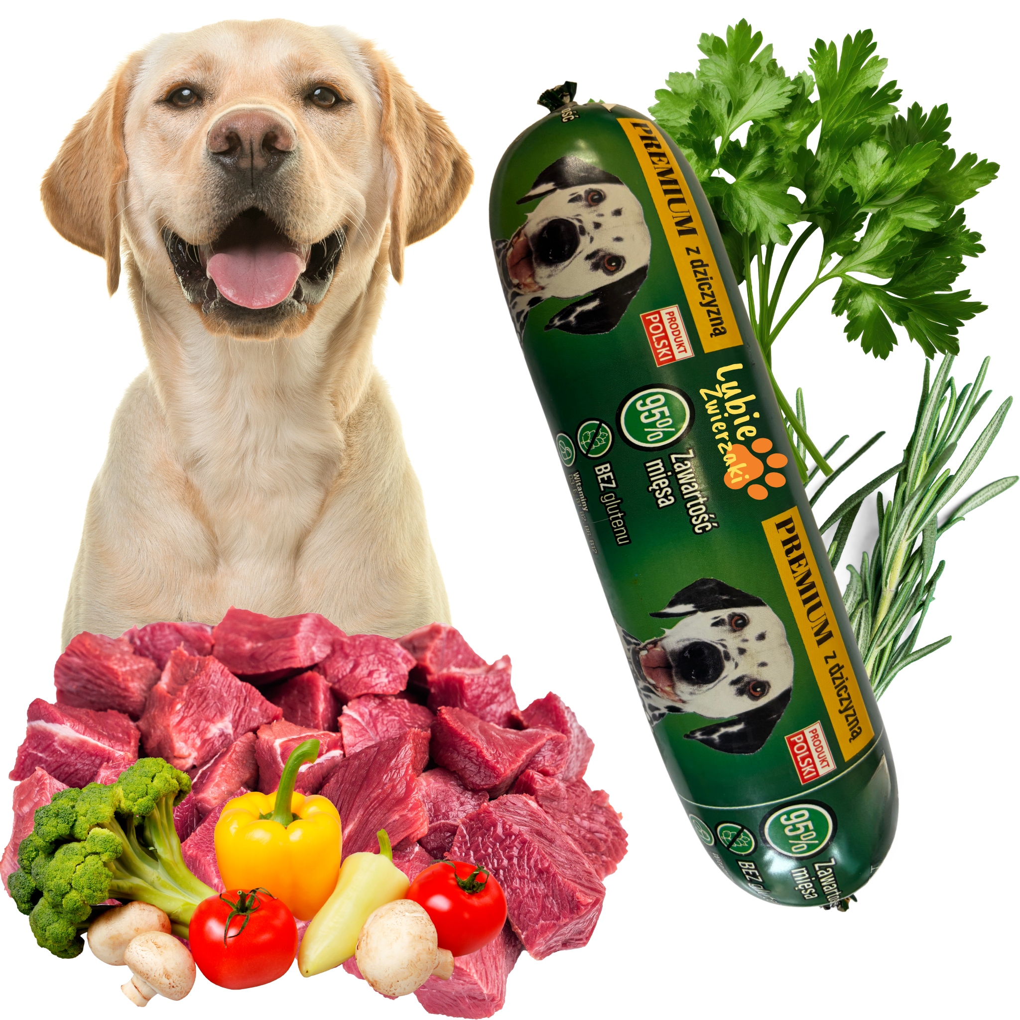 Vlhké Krmivo pro psa LubieZwierzaki zvěřina 95% masa 1 kg sada 10 kusů