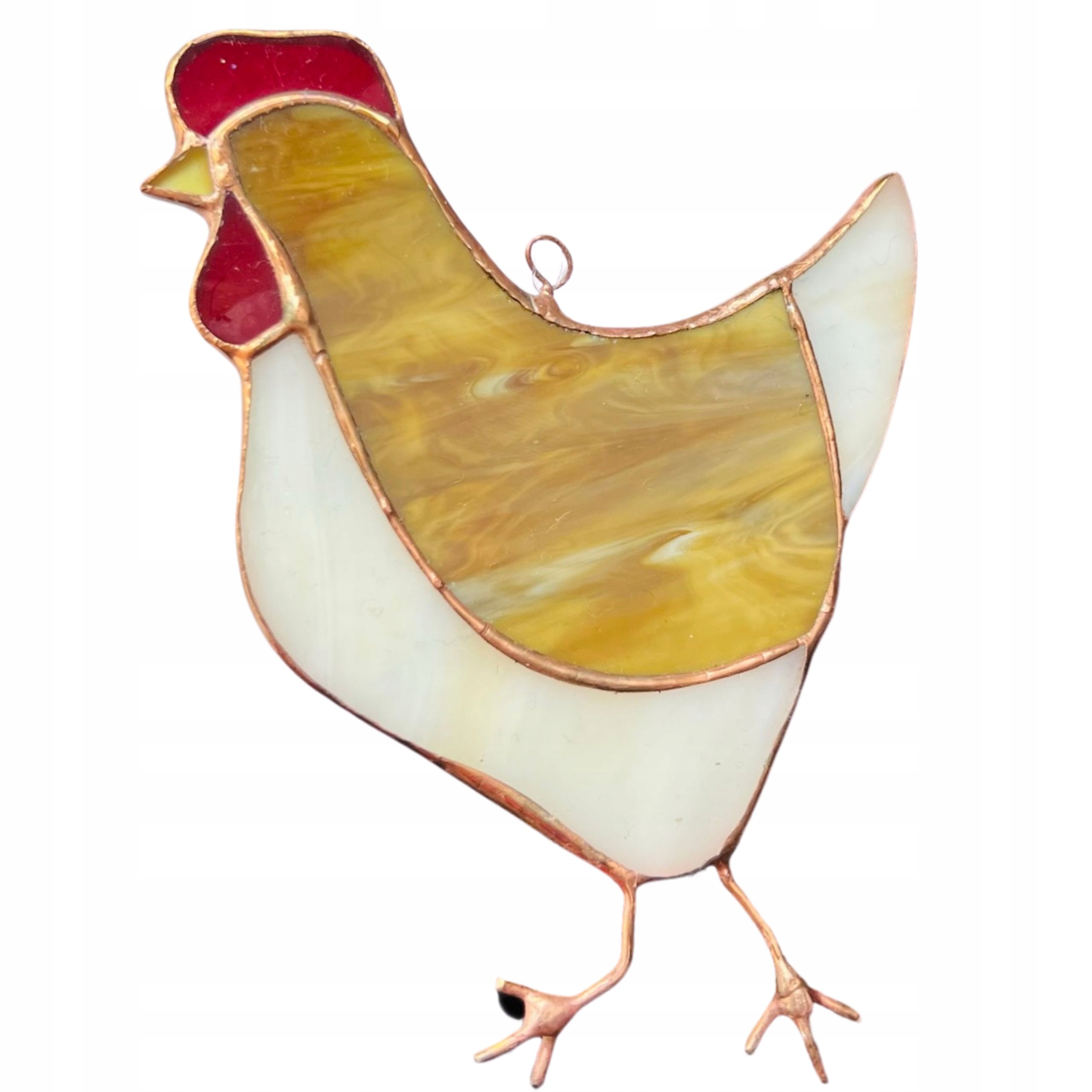 Dekorativní slepice Vitráž na okno Dekorativní slepice Barevná slepice na farmě Sklo